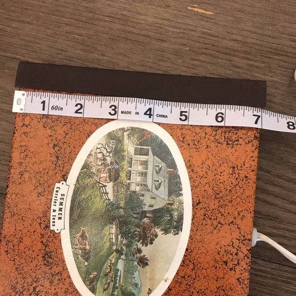 Vintage Warm-o-tray warming pad hot plate Currier and Ives nice graphics works - Picture 5 of 6